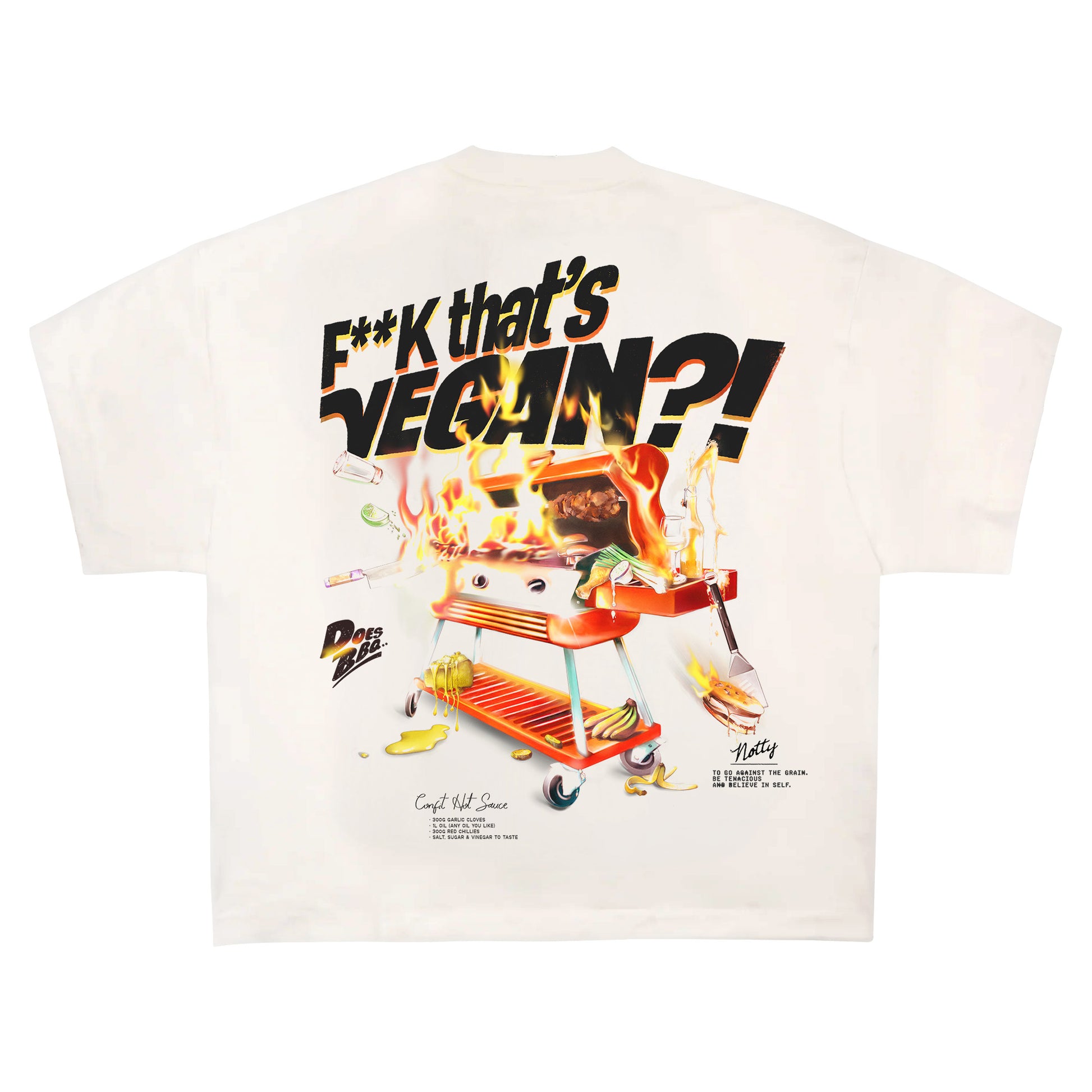VEGAN T-SHIRT BBQ F**K THATS VEGAN